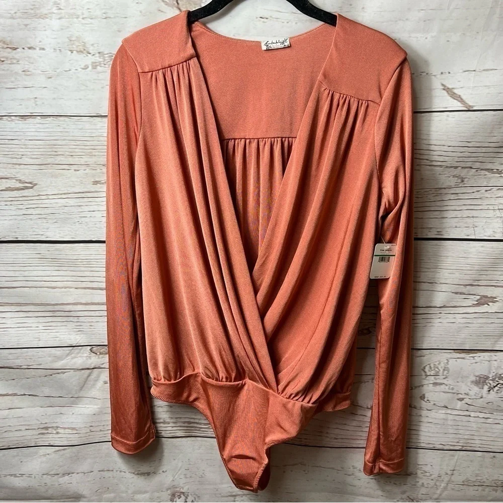 NWT Free People Turnt Bodysuit Ginger Spice